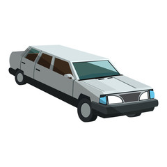 limousine icon over white background. colorful design. vector illustration