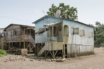 Fototapeta na wymiar Dorf Ribeira Afonso, Sao Tome, Afrika