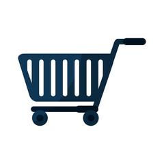 shopping cart icon over white background. vector illustration