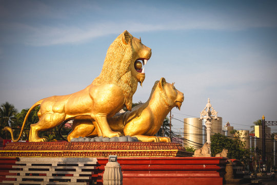Sihanoukville Cambodia famous Lion Statue