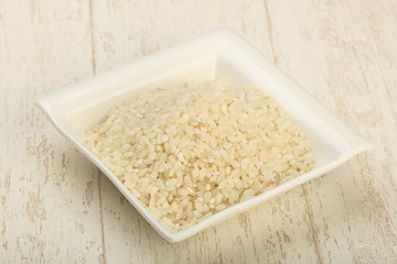 Raw rice heap