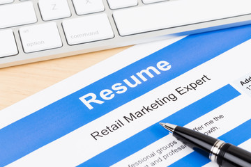 Resume and keyboard with pen