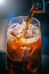 Barman is making cocktail