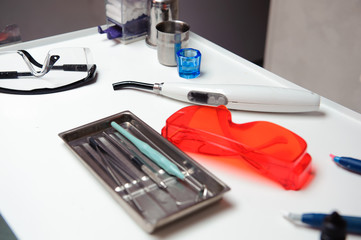 Stomatology. Dentistry. Medicine, medical equipment and stomatology concep. Dental clinic office with chair. Dental office.