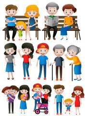 Family members of different generations