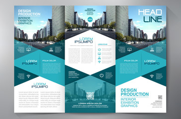 Brochure 3 fold flyer design a4 template. - 144633147