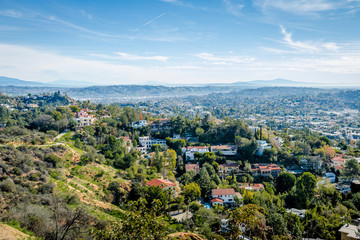Fototapeta premium Widok na panoramę centrum Los Angeles - Los Angeles, Kalifornia, USA