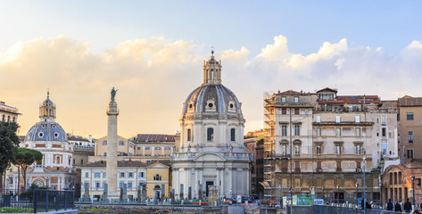 Fototapeta premium Panorama of the historical part of Rome.Italy