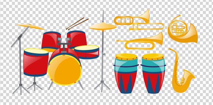 Different types of band instruments