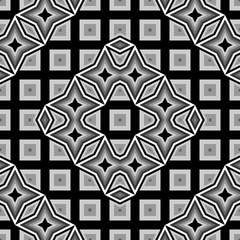 Design seamless monochrome geometrical pattern