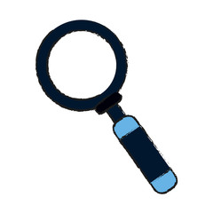 magnifying glass icon over white background. vector illustration