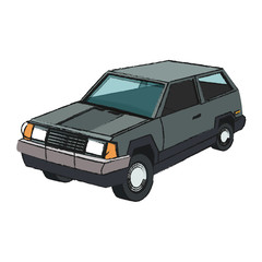 car icon over white background. vector illustration