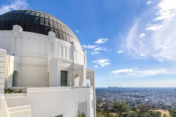 Fototapeten Griffith Observatory and city skyline - Los Angeles, California, USA © diegograndi