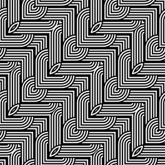 Design seamless monochrome interlaced pattern