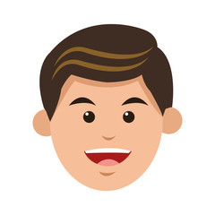 Fototapeta premium happy man cartoon icon over white background. colorful design. vector illustration