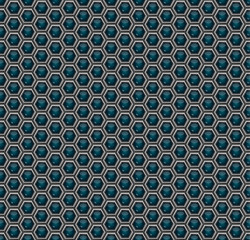 Pattern .Abstract background of three-dimensional hexagons. Geometric grid of futuristic technology Sci-Fi. Wallpapers of metal and glowing honeycombs.