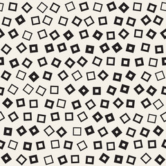 Trendy Texture With Scattered Geometric Shapes. Vector Seamless Pattern.
