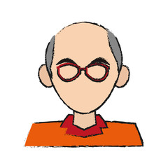 man cartoon icon over white background. colorful design. vector illustration