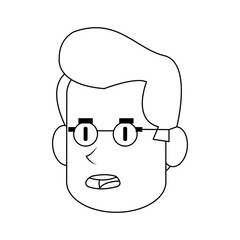 man cartoon icon over white background. vector illustration