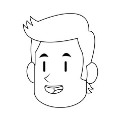 man cartoon icon over white background. vector illustration