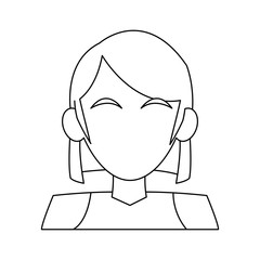 woman cartoon icon over white background. vector illustration