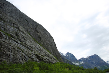 Fototapeta na wymiar The Troll Wall in Norway