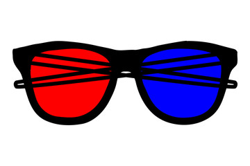 3d glasses icon vector illustration