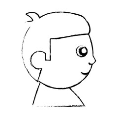 Obraz na płótnie Canvas head baby character image sketch vector illustration eps 10