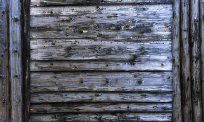 dirty blue wood texture. background old panels with dirty blue Large wooden shield, billboard