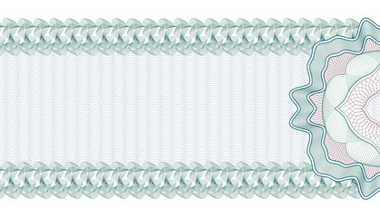 Guilloche Background for Gift Certificate, Voucher or Banknote, template