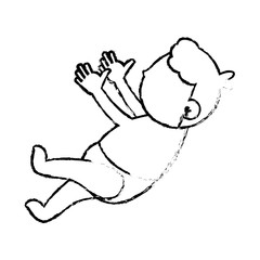 character baby son male sketch vector illustration eps 10