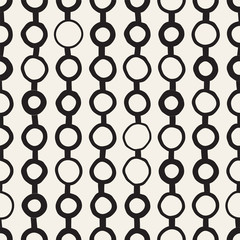 Vector Seamless Childlike Pattern. Monochrome Hand Drawn Geometric Shapes Texture