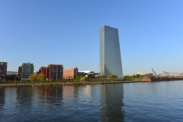 Fototapeta na wymiar Europäische Zentralbank in Frankfurt am Main