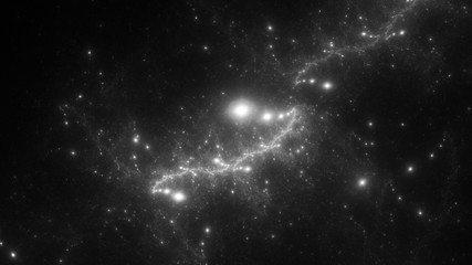 Abstract fractal illustration looks like galaxies