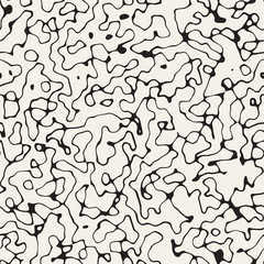 Obraz premium Abstract Retro Background Design. Vector Seamless Black And White Pattern.