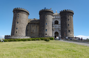 Fototapeta na wymiar New Castle or Castel Nuovo in Naples, Italy
