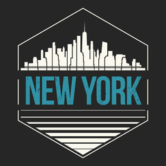 New York City t-shirt design. Vector illustration.