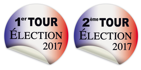 ÉLECTION PRÉSIDENTIELLE 2017 ÉTIQUETTE RONDE