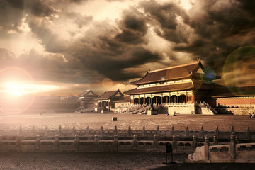 Fototapeta premium Historical royal palace in Forbidden City