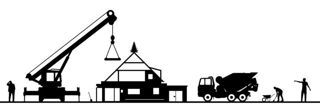 Silhouette Hausbau