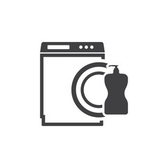 Dishwasher Icon Vector.