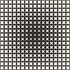 Geometric Seamless Star Shapes Pattern. Halftone Gradient Effect. Stylish Vector Illustration