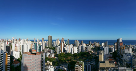 Salvador Bahia skyline aerial buildings view, Brazil