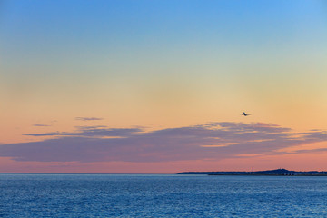 Beautiful sunset over Mediterranean sea