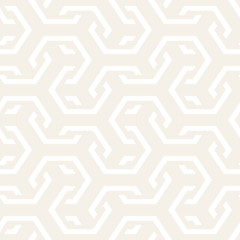 Vector Seamless Interlacing Lines Pattern. Repeating Geometric Background With Hexagonal Lattice.