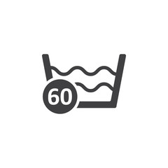 60 degrees washing laundry icon