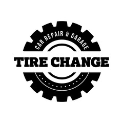 Tire Change vintage stamp