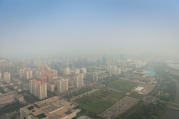 Naklejka na ściany i meble Heavy Smog in Beijing