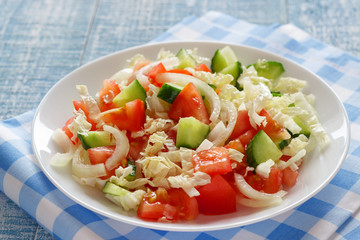 Fresh healthy salad with vegetables