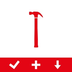 hammer icon stock vector illustration flat design